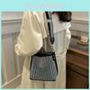 Stylish Fall Bucket Bag Sparkling Rhinestones Fashionable Commuter Shoulder Bag In Black Silver And Colorful Options