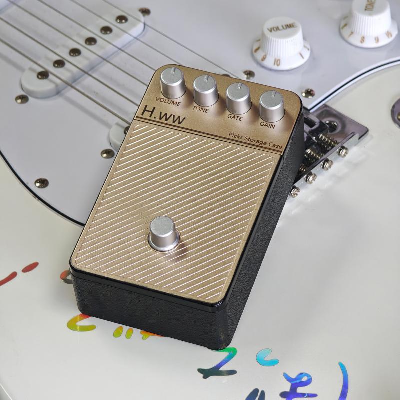 High Quality Faux Leather Guitar Pick Holder Case Slide Cover Stompbox Effect Pedal Style Stage Accessory Guitarist Gift