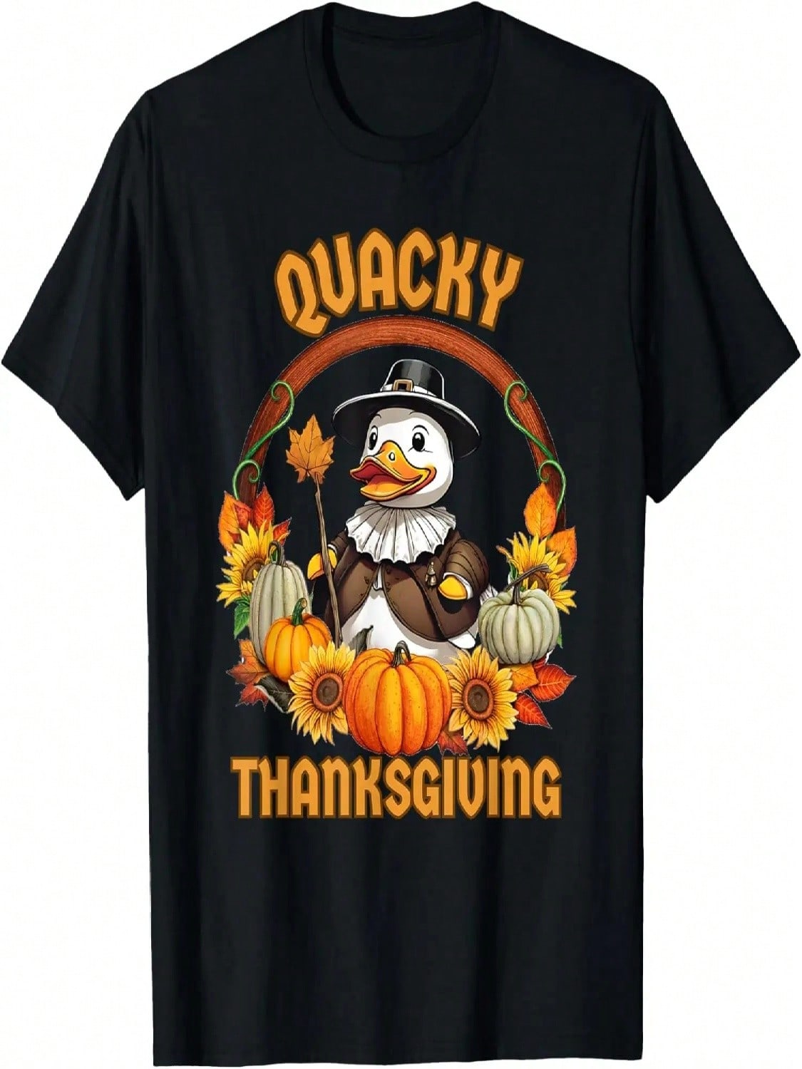 Thanksgiving Quacky Day Cruise Duck Gobble Pumpkin Pie T-Shirt S разноцветный