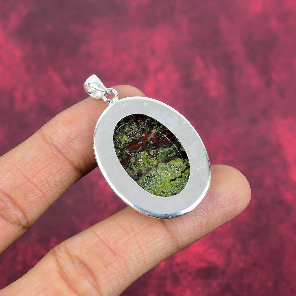 Dragon Blood Pendant, Gemstone Jewelry 925 Solid Sterling Silver Pendant, Gift For Women Handmade Pendant