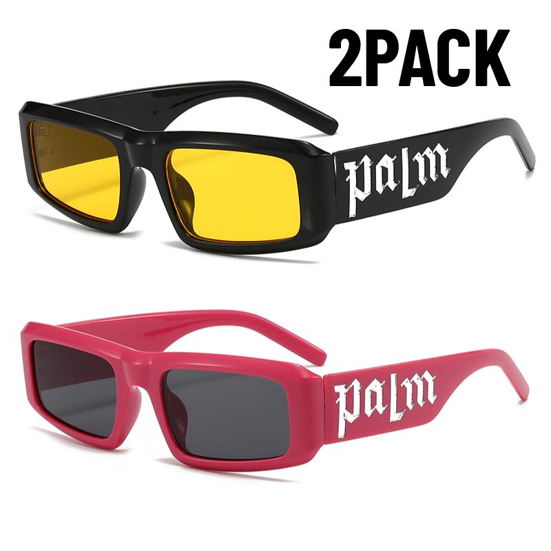 

2PACK Retro Small Frame Square Sunglasses Men Bar Party Eyewear Women Luxury Brand Design Hip Hop Punk Sun Glasses Gafas De Sol
