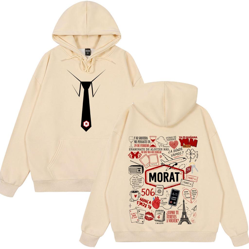 Rock Band Morat Album Tour 2026 Graphics Hoodie Men Women Fashion Pullover Long Sleeves Vintage Loose Hip-hop Sweatshirts Tops