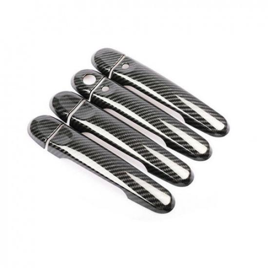 Carbon Fiber/Chrome Car Door Handle Bowl Cover For Nissan Almera Sunny March