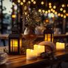 24/48Pcs Remote Flameless Flickering LED Candle Battery Operated Creative Wishing Led Tea Lights Wedding Christmas Table Decor