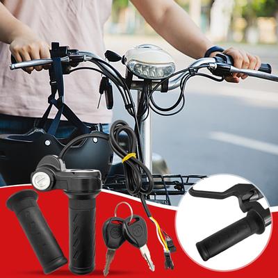 Accélérateur Vélo Électrique Accélérateur Tournant Vélo Électrique Câble Remplacement Guidon Antidérapant Avec Clés Pour Dirt Bike Pit Moto VTT Vélo