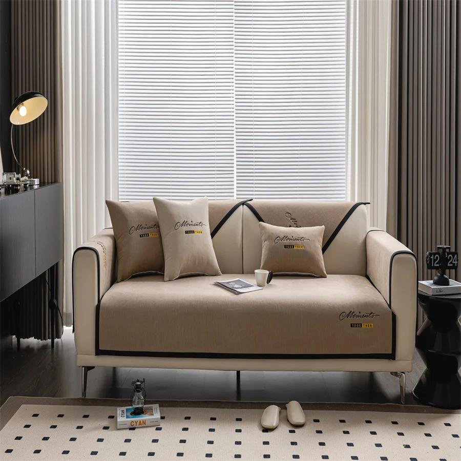 Seat Pad Home Protection Covers Luxury Sofa Cushion for Living Room Chenille Non-slip Sofas Towel Couch Cover Corner Sofa Towes