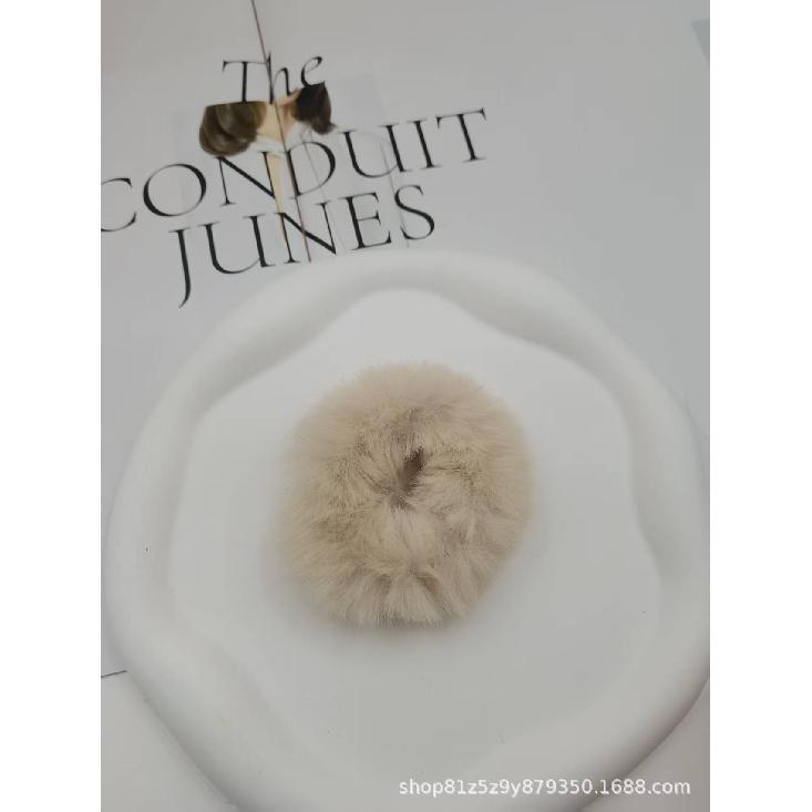 Plush Hair Scrunchies for Women & Kids, Soft Furry Hair Ties, High Ponytail Holder, Autumn Winter Fashion