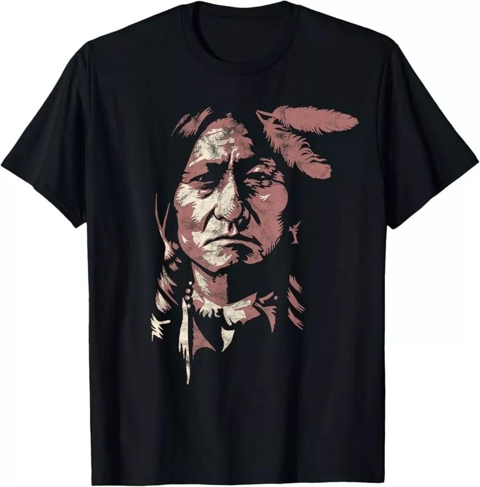 Sitting Bull Native American Chief Indian Warrior Men Women T-shirt, Unisex Tee Unisex T-Shirt