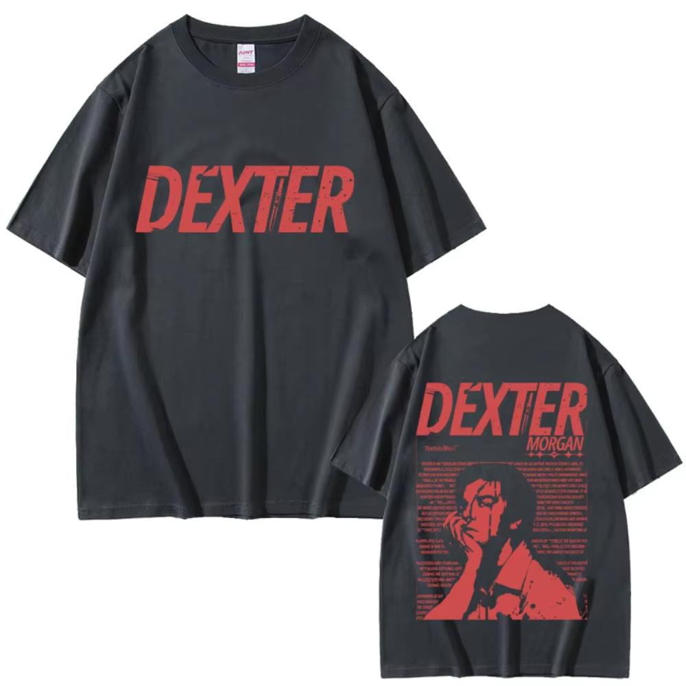TV Play Dexter Morgan Graphic T-shirts Men Women 90s Vintage Oversized Short Sleeve T Shirts Men's Cotton T-shirt