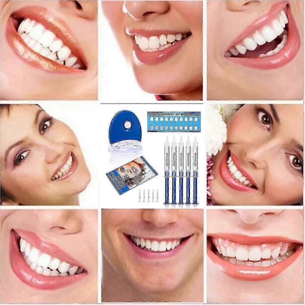 Teeth Whitening Kit 53ml Whitening Gel with Professional LED Light Reduce Sensitive Teeth Whitening Kit Remove Stains Whiten Teeth Quick Resultsing