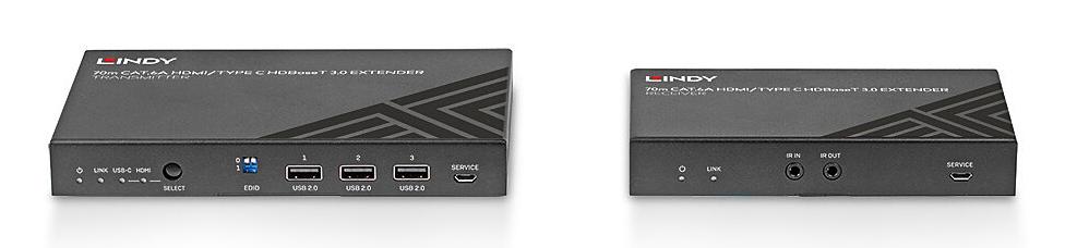 Lindy 38346 Av Extender Av Transmitter And Receiver Black
