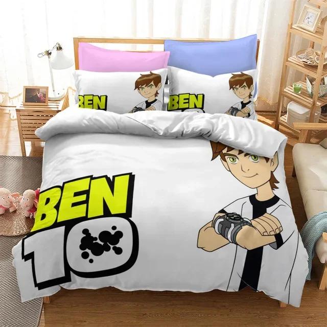 Anime Ben Gwen Duvet Cover 10 Cartoon Bedding Sets Kids Boys Adult Gifts Bed Set 2/3 Pcs Quilt Comforter Covers Home Textiles