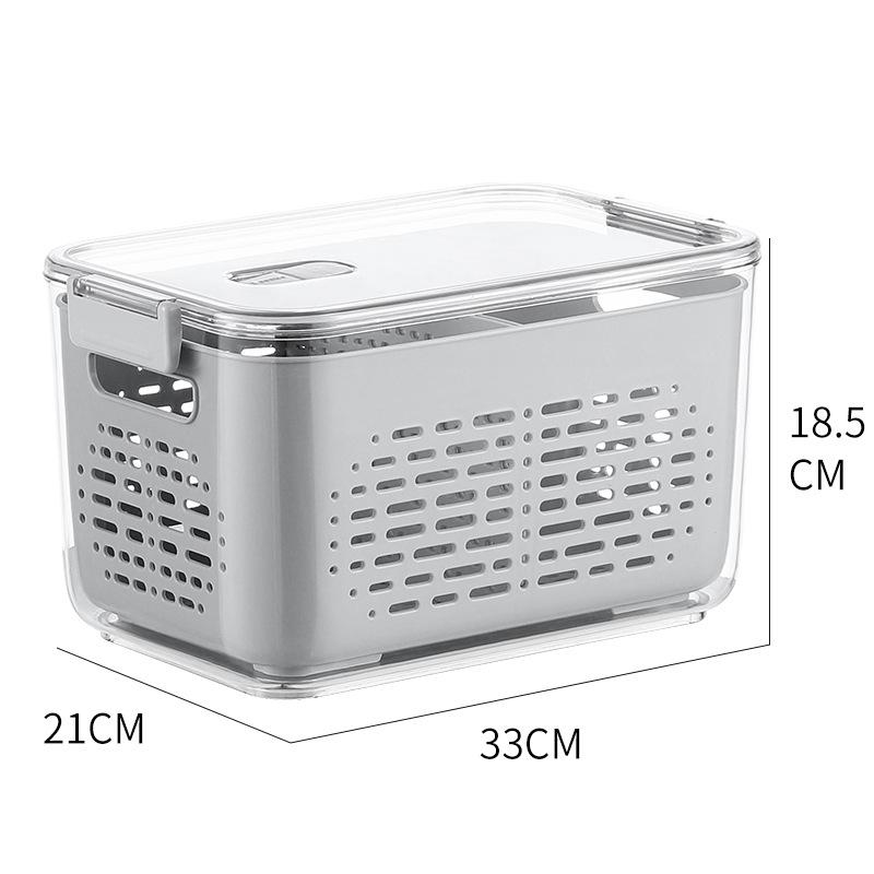Pet Refrigerator Preservation Storage Box Frozen Sealed Box Drain Storage Fantastic Vegetables and Fruits Large Capacity Storage Basket