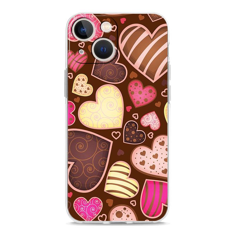 Phone Case For iPhone 16 Cases iPhone 15 12 13 14 16 Pro Max X XR XS Max 15 Plus iPhone11 Cover Oil Painting Graffiti Heart