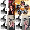 Enchanting Black Ruffled Fringe Hat For Halloween Party Witch Costume Accessory