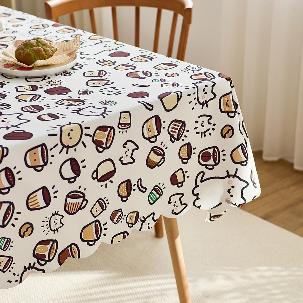 Tablecloth Waterproof Fabric Small Fresh Household Dining Table Cloth Rectangular Coffee Table Cloth Book Table Mat