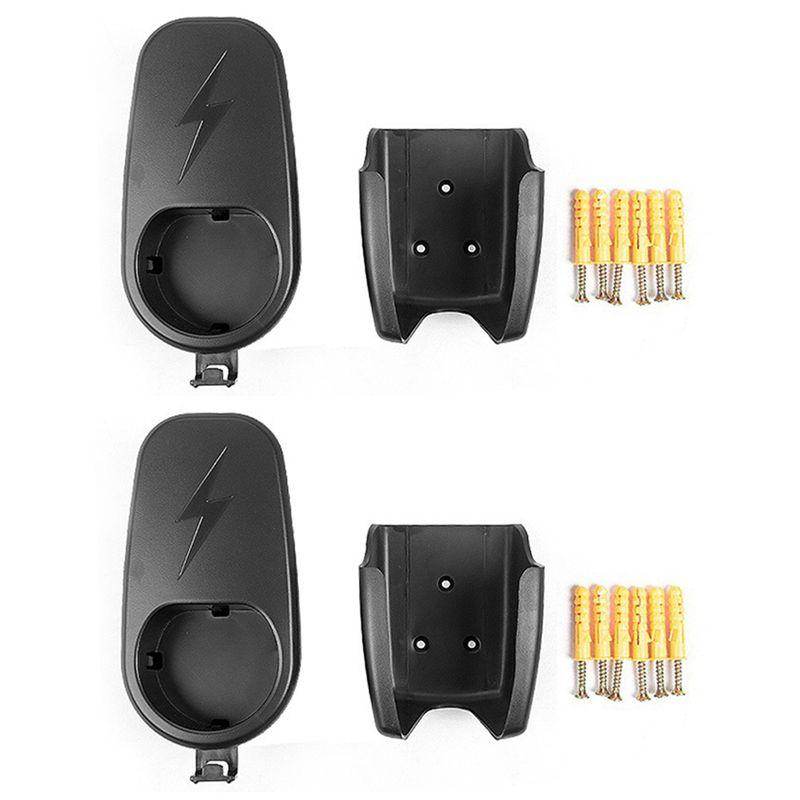 2X EV Charging Cable Organiser For Tesla Model 3 Y/X/S Type 2 Wall Mount Cable Holder For Wallbox Charging