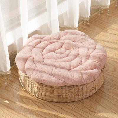 Fluffy Chair Cushion Non-Slip Rose Pattern Thick Seat Pad for Office Floor Pouf - Soft Plush Material for Long Sitting Comfort