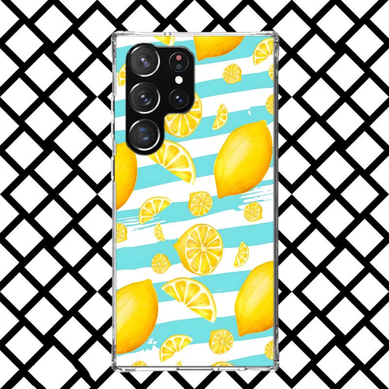 Summer Fruits Lemon Phone Case for Samsung Galaxy S26 S25 Edge S24 S23 Ultra S22 Plus S21 FE S20 + Soft Cover Print Fundas Galax