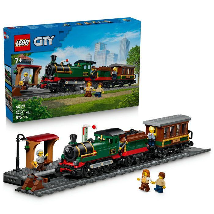 LEGO City 60511 Le Train a Vapeur Rétro - Jouet Garçon ou Fille des 7 ans - Maquette STEM