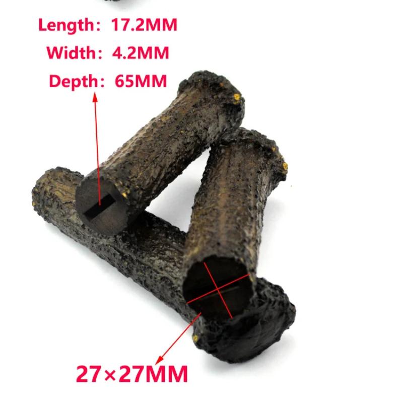 1pc Horse Antler Pattern Bowie Straight Knife Piercing Handle Patch POM Resin Material DIY Making Grip Scale Parts Accessories