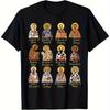 Wheat&Chaff Unisex T-Shirt Augustinus Ambrosius Religiöses Grafikdesign 12 Kirchenväter Atmungsaktiv Weich Rundhalsausschnitt T-Shirt - Herren...