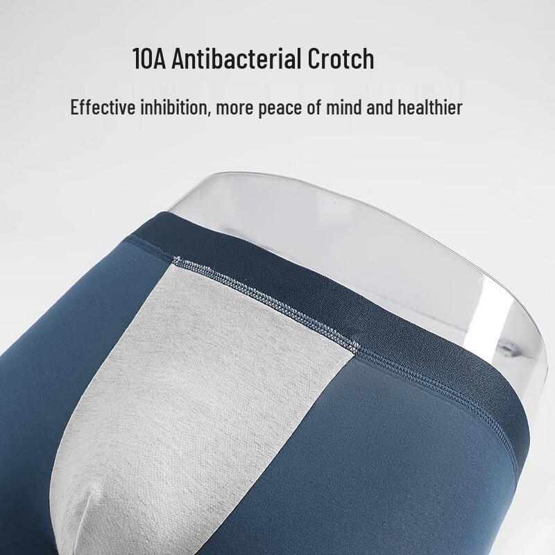 Fenteng Men's 10A Antibacterial 50s Cotton Boxer Briefs 4-Pack