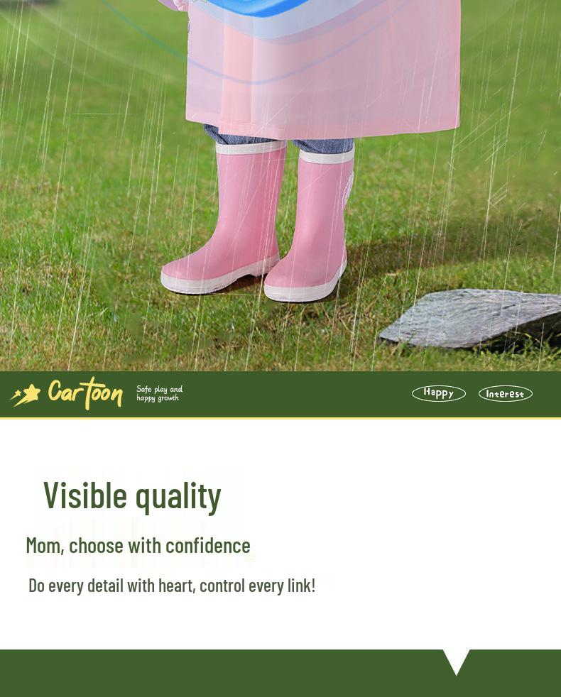 Kids' Stormproof Raincoat with Backpack Space - One-Piece Full-Body Poncho for Primary School Students