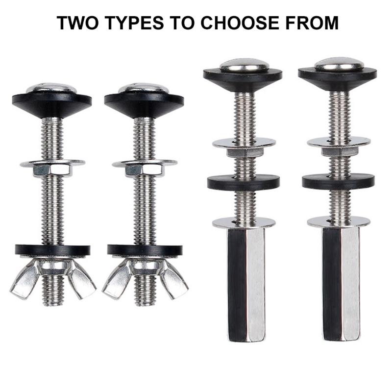 General Use Toilet tanks Repair set with Extended Steel Nuts & Rubber Washers Toilet tanks Mounting for Secure Sealing