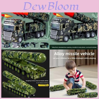 Military Model Vehicle Alloy Inertia Missile Truck With Adjustable Cannon For Collectors