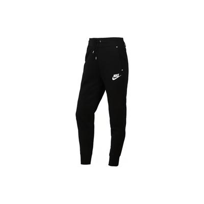 Kontrast-Logo-Print Kordelzug Strick-Sporthose Damen Unterteile Schwarz 931829-011