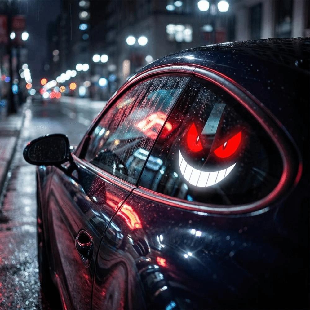 Eye Shape Flashing Car Light Solar Self-Charging Ambient Signal Lamp Sedan Window