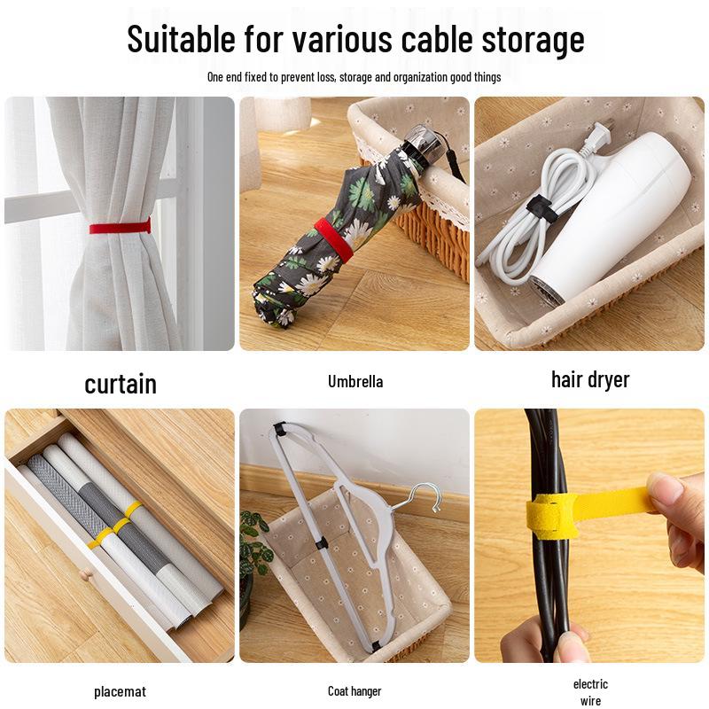 Hook and Loop Cable Ties for Cable Management and Storage