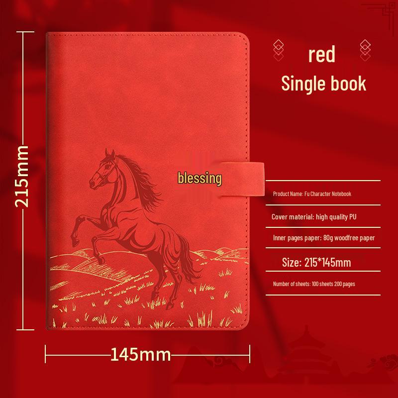 High-End Soft Leather Business Notebook with Magnetic Buckle and Custom Logo - Ideal Gift Set