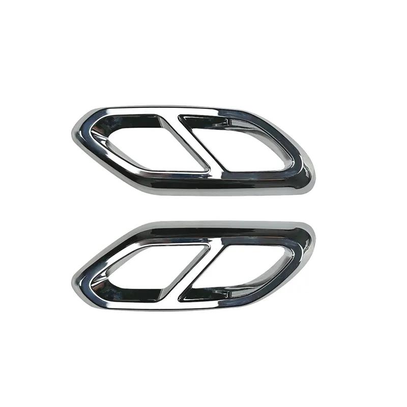 Für Mercedes Benz GLC Klasse X254 2023-UP GLC260 GLC300 AMG Heckstoßstange Auspuffabdeckung Zierleiste Schalldämpfer Vierfach-Endrohr Luftauslass Lüftungsgitterrahmen
