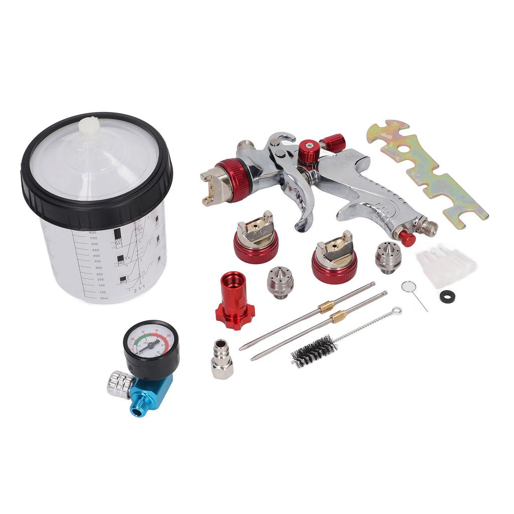 HVLP Automotive Paint Spray Gun With 1.4mm 1.7mm 2.0mm Nozzle Gravity Auto Paint Spray Torch Kit G1/4 Air Inlet