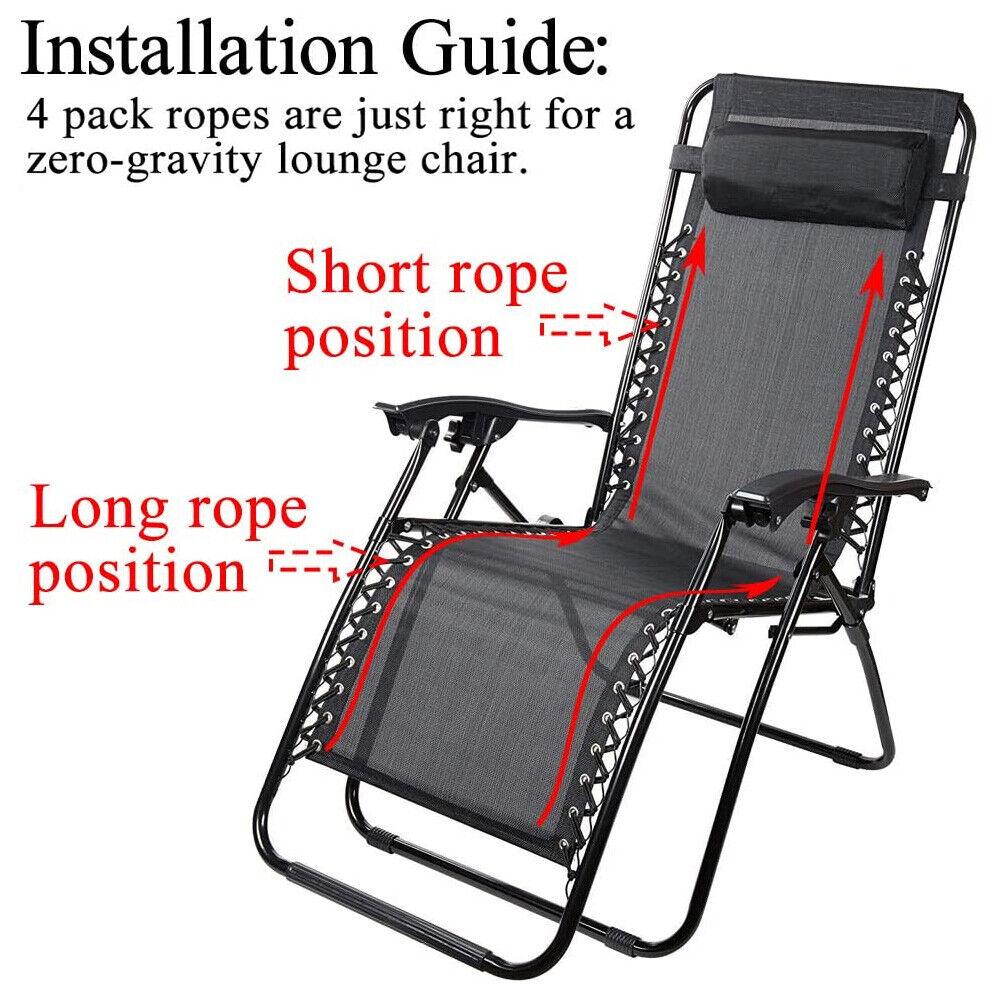 Durable Garden Sun Loungers Chair Recliner Binding Rope Elastic Cord Recliner Chairs Accessories