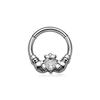 ASTM F136 Titanium with CZ Hinged Nose Ring 16G Septum Clicker Piercing Septum Daith Helix Tragus Earrings New Body Jewelry