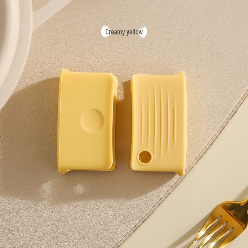 Silicone Anti-Scald High-Temp Pot Handle Covers жёлтый/кремовый
