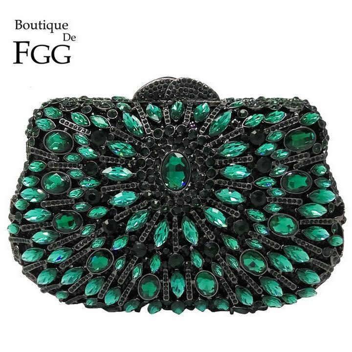 

Boutique De FGG Mini Women Crystal Evening Purses and Handbags Luxury Rhinestone Wedding Handbags Minaudiere Bag Bolsas De Mujer Mini
