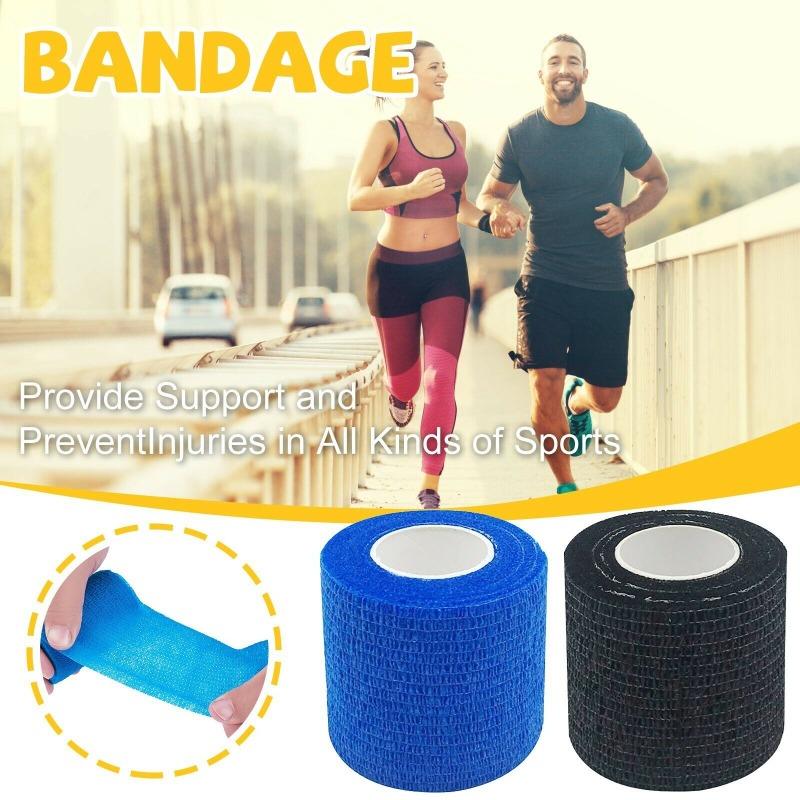 

5cm/2.5cm Colorful Athletic Wrap Tape Self Adhesive Elastic Bandage Elastoplast Sports Protector Knee Finger Ankle Palm Shoulder 2.5cmx4.5M-skin color,1pc