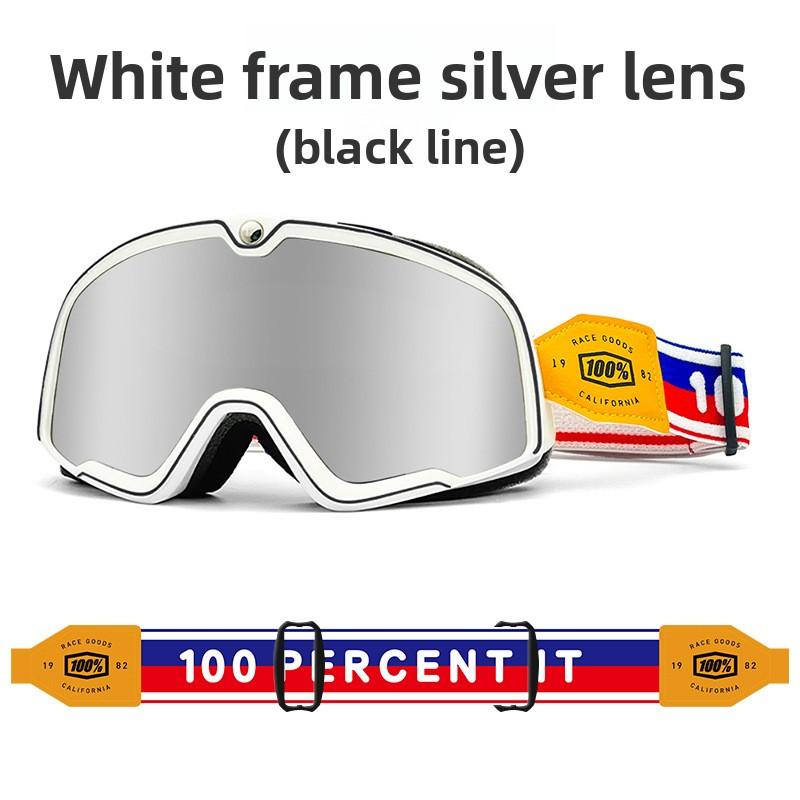 100% Motorradbrille Fahrbrille Retro Harley Brille Abnehmbar Winddicht Sand Anti-UV