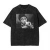 Movie Scarface Tony Montana Washed T Shirt Man Women Vintage Cotton T Shirts Summer Crewneck Hip Hop Tees Simple Oversize Tops