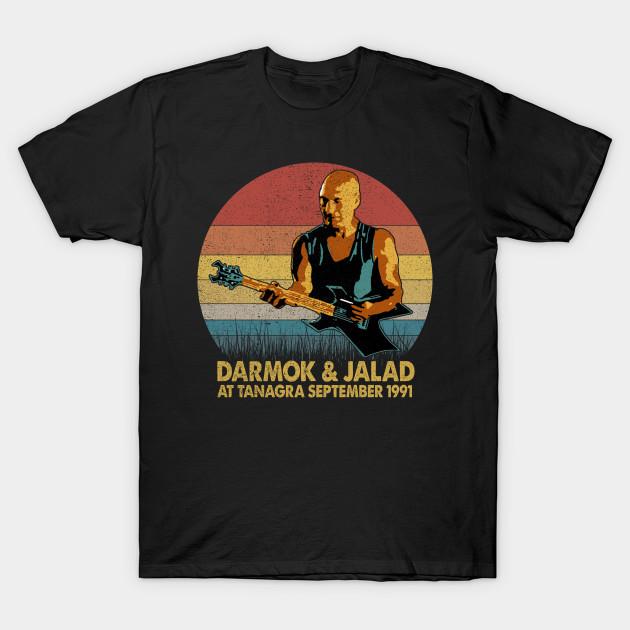 

Men Black Print T-shirt Darmok Jalad No-Cut Transfer Paper Print Cotton Tshirt 3XL чёрный