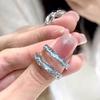 Sterling Silver Aurora Luminous Couple Rings for Men and Women Pair Enamel