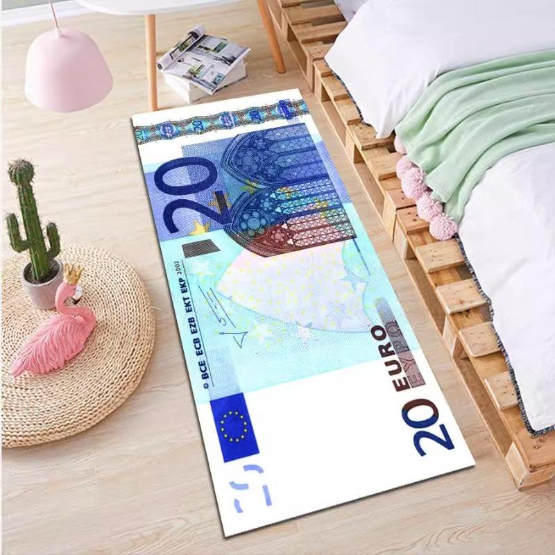 US Dollar Printing Kitchen Mat - American Currency Design Carpet with Greenback Pattern for Home Living Room Bedroom Decoration