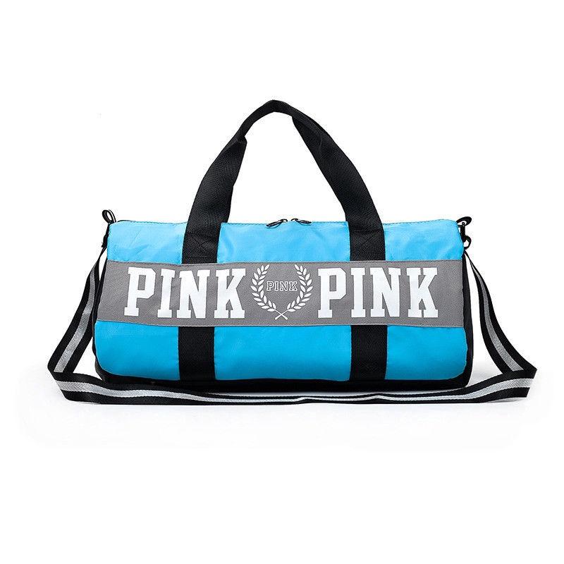 Victoria's Pink Różowa Płócienna Torba Duffle na Jogę o Ponadczasowym Designie do Szkoły i na Siłownię