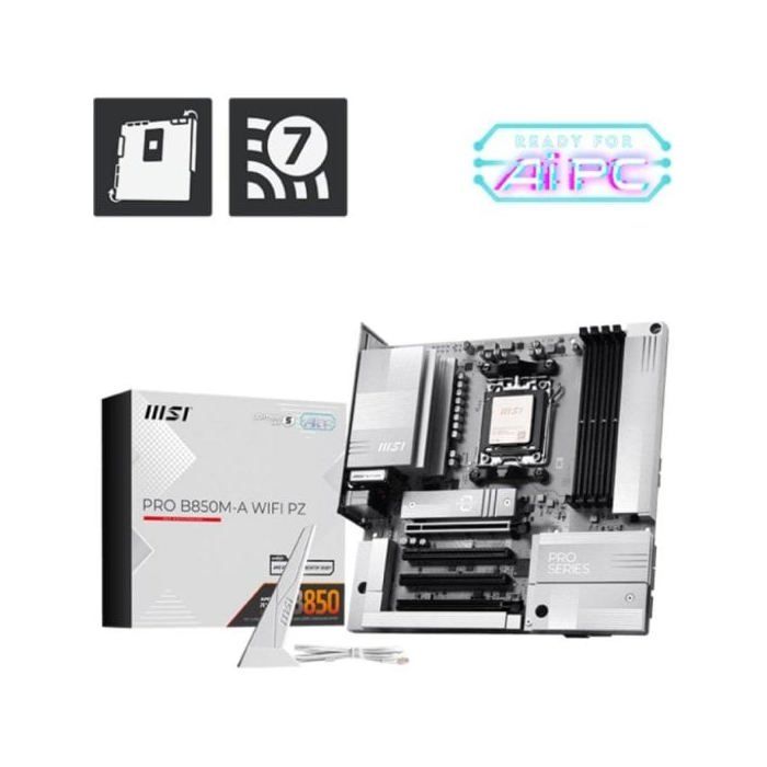 Placa Base MSI PRO B850M-A WIFI AMD B850 AM5 DDR5 mATX Wi-Fi 7 PCIe 5.0 RAID
