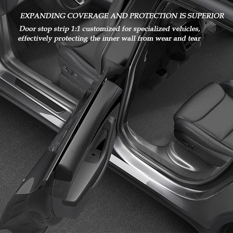 For Tesla ModelYL Launch 2026 TPE Front Rear Door Sill Guard Anti Scratch Dirt Resistant Threshold Strip Interior Protection Set