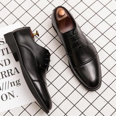Scarpe Derby Formali Uomo Stile Italiano Classico Scarpe in Pelle per Carriera Ufficio Punta Acuta Fatte a Mano Scarpe da Business Matrimonio Uomo